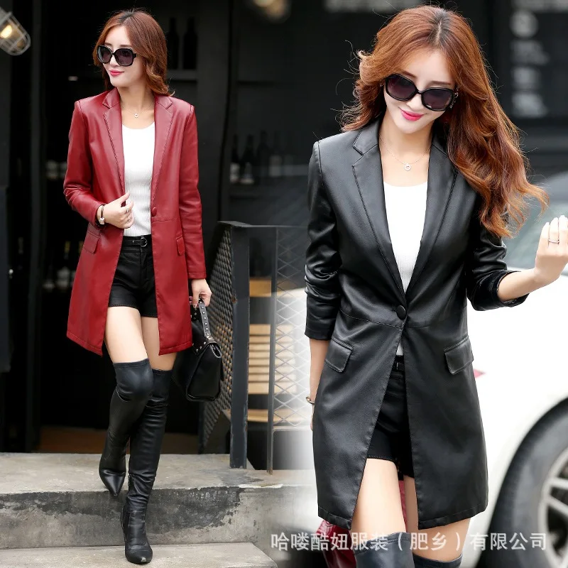 

2016 ladies leather leather whom long suit brought new sheepskin coat