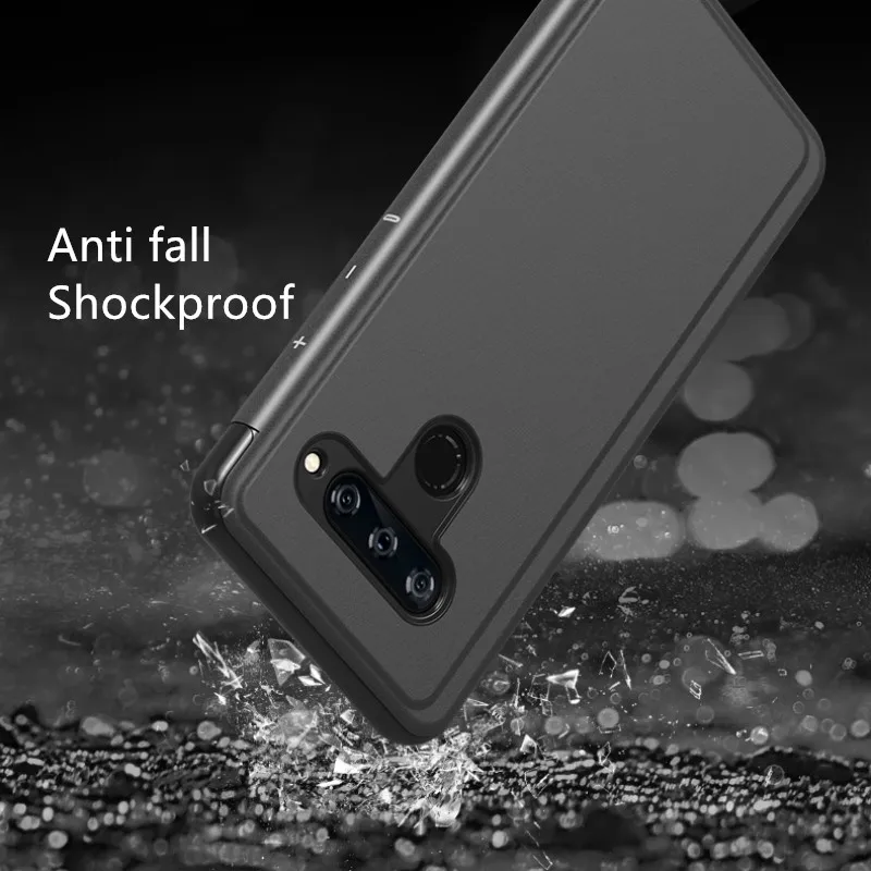 Для LG V40 V30 роскошный Clear View Smart Зеркало чехол для телефона ударопрочный полная