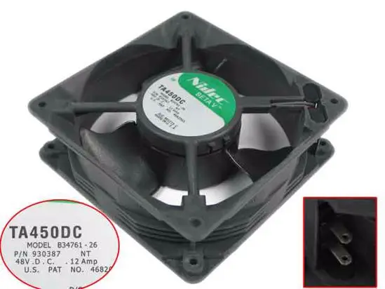 Охлаждающий вентилятор для сервера Nidec B34761 26 DC 48V 0.12A 120x120x38 мм|square fan|server fan48v fan |