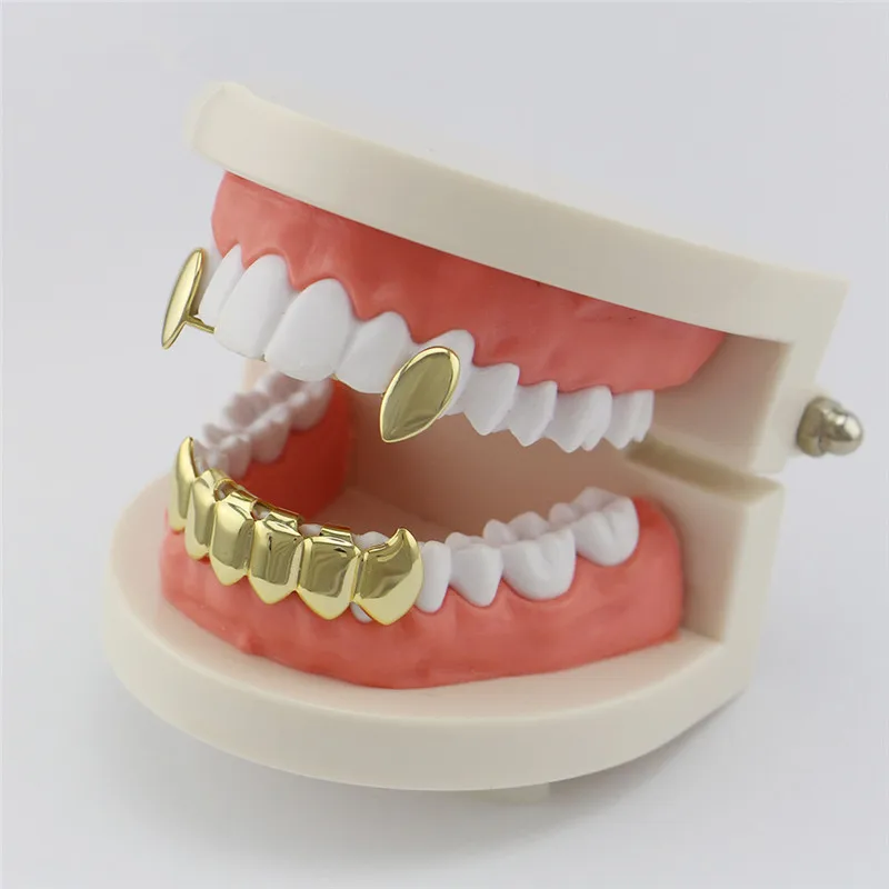 Mainlead 3 шт. сделай сам зуб Grillz Vampire Fang Grills панк золотые зубные грили