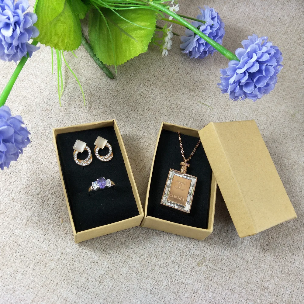 Новинка 2017 24 шт./лот крафт-ожерелье коробка для ювелирных изделий 8.2x5CMBlack