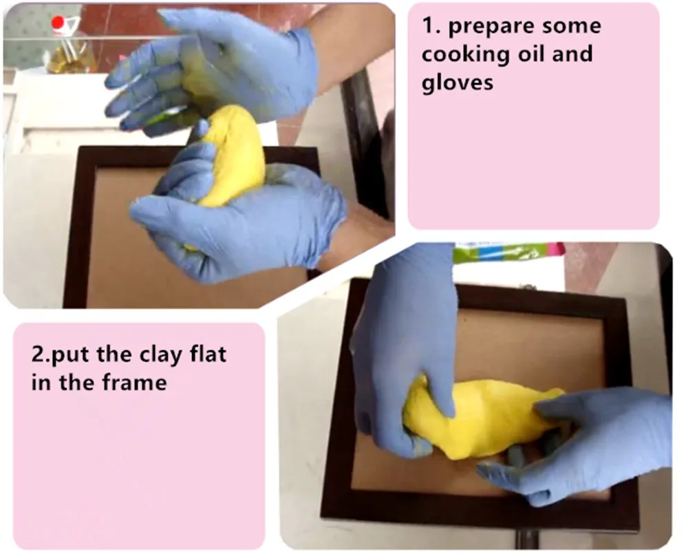 Белая подвесная фоторамка с отпечатком на руку для маленьких детей