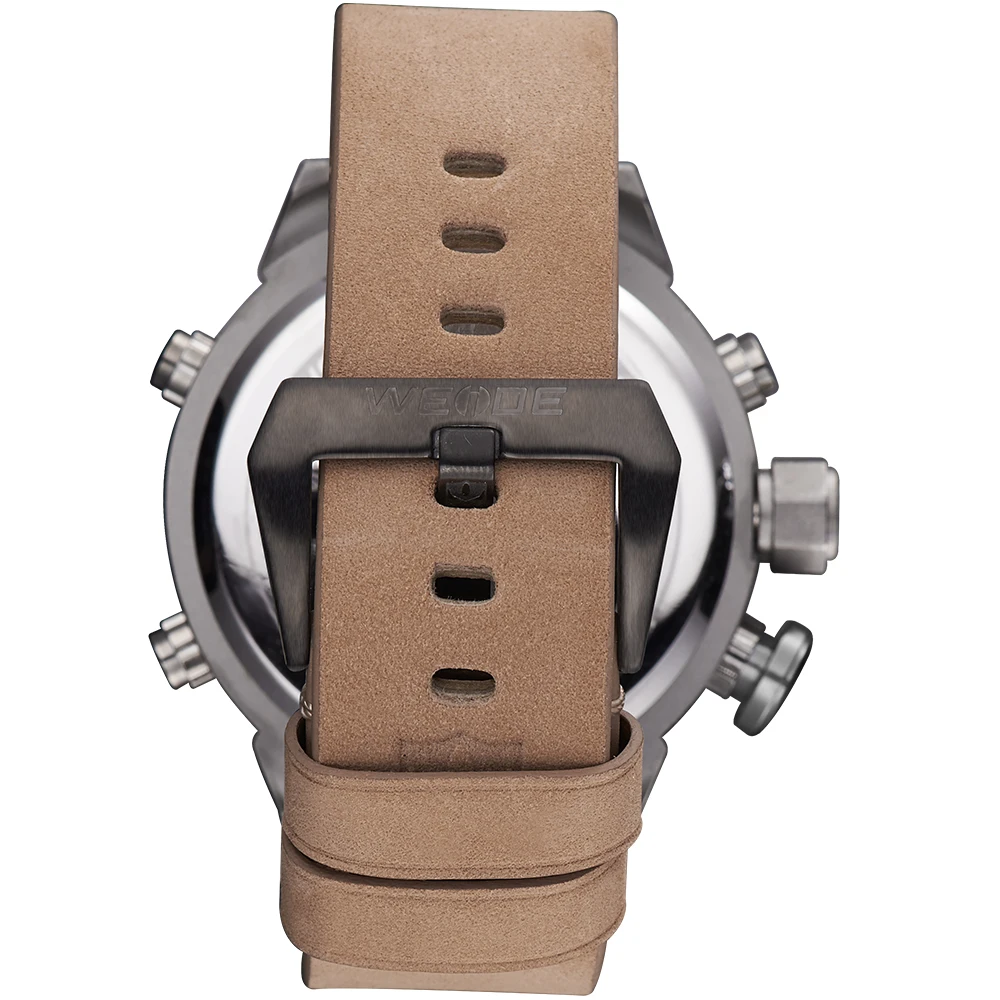 Топ люксовый Бренд WEIDE Модные мужские спортивные часы кварцевые Светодиодные