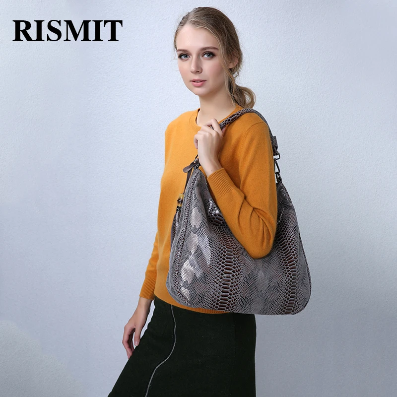 Rismit 2017 Вместительная женская сумка по питона экокожа BO56|bag ladies|brand tote bagtote bag |
