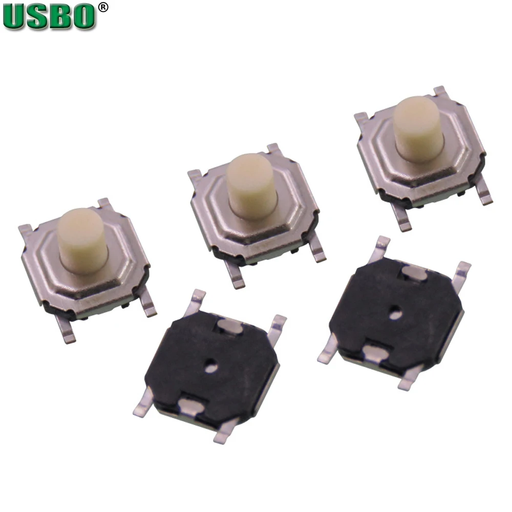 Оптовая продажа SMD SMT 12V 0.5A 4p кнопочный электронный игрушечный переключатель 4*4*1 5