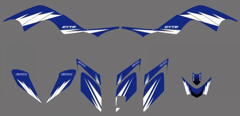Стильные наклейки для команды графические наборы Yamaha RAPTOR 700 ATV 2006 2007 2008 2009 2010 2011 2012