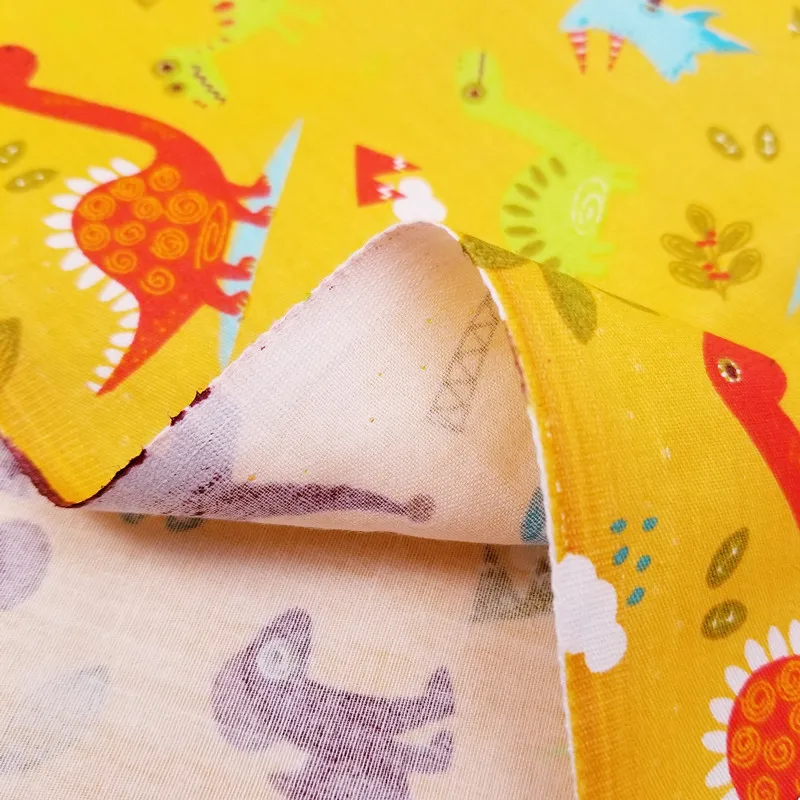 Желтая серия животных/полоса печати хлопок саржевая Ткань DIY домашний текстиль ткань для шитья пэчворк стеганая ткань для ребенка и ребенка