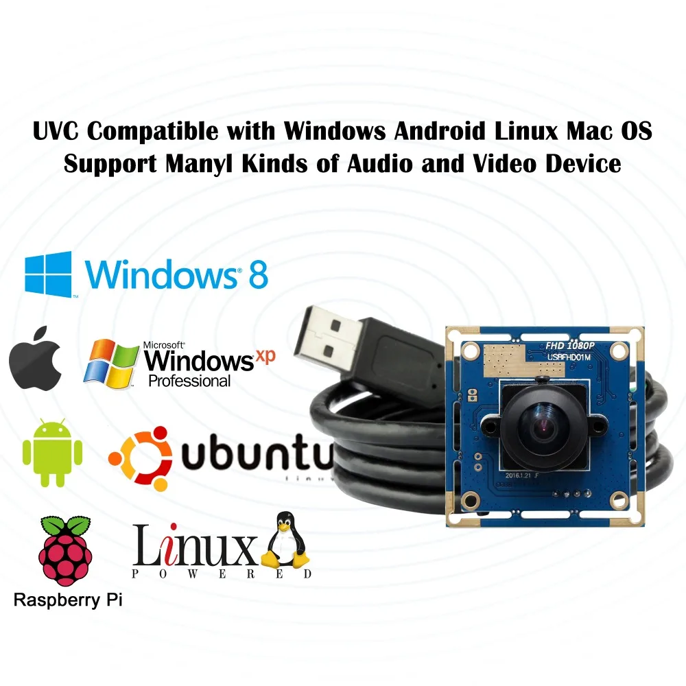 1080P USB модуль камеры Ominivison OV2710 мини 38*38 мм широкий угол 180 градусов Рыбий глаз CMOS