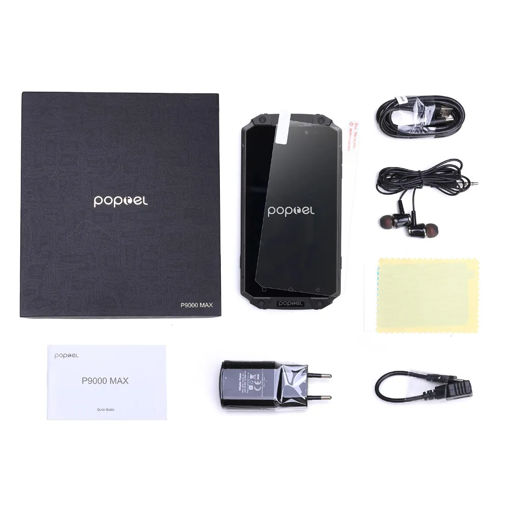 POPTEL P9000 Max 9000 мАч IP68 wateproof 5 &quotмобильный телефон FHD Android 7 0 mtk6750 восемь ядер 4 ГБ 64 13MP NFC