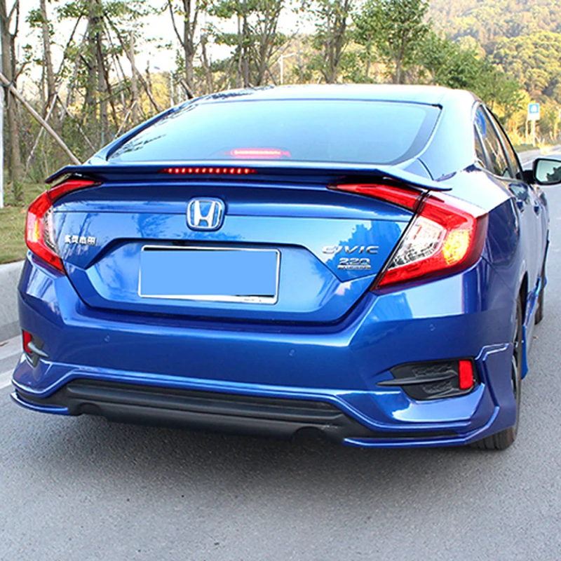 Неокрашенное крыло заднего багажника из АБС пластика подходит для Honda Civic 2016