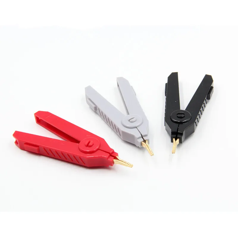 2 шт. AL011 зажим типа крокодил позолоченный медный LCR тест Кельвина низкое