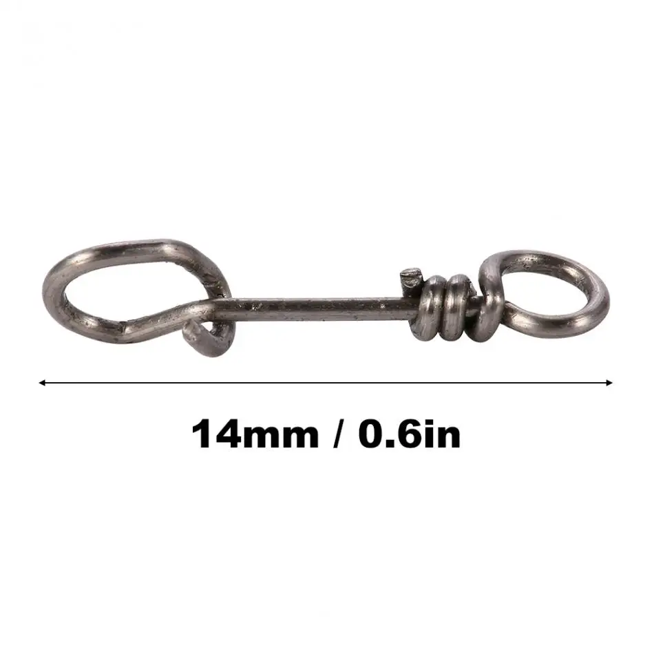 50 шт в наборе быстрое подключение зажим рыболовные Вертлюги Нержавеющая сталь