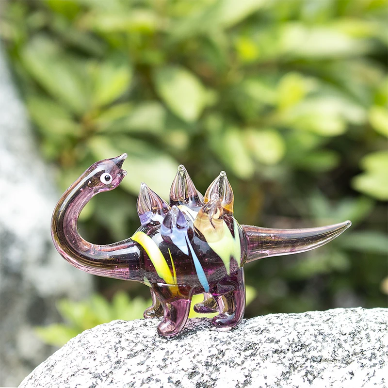 H&ampD Mini Dinosaur Handmade Miniature Sculpture Glass Art Wild Animal Figurine Collectible Creative Gift For Kids Home Decor | Дом и сад