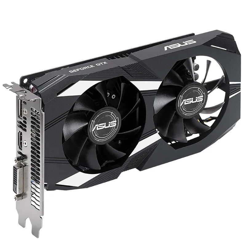 ASUS Geforce DUAL GTX1050 O2G V2 Nvidia GDDR5 2G видеокарта 128 бит PCI Express 3 0X16 DVI + HDMI D 14nm Графика