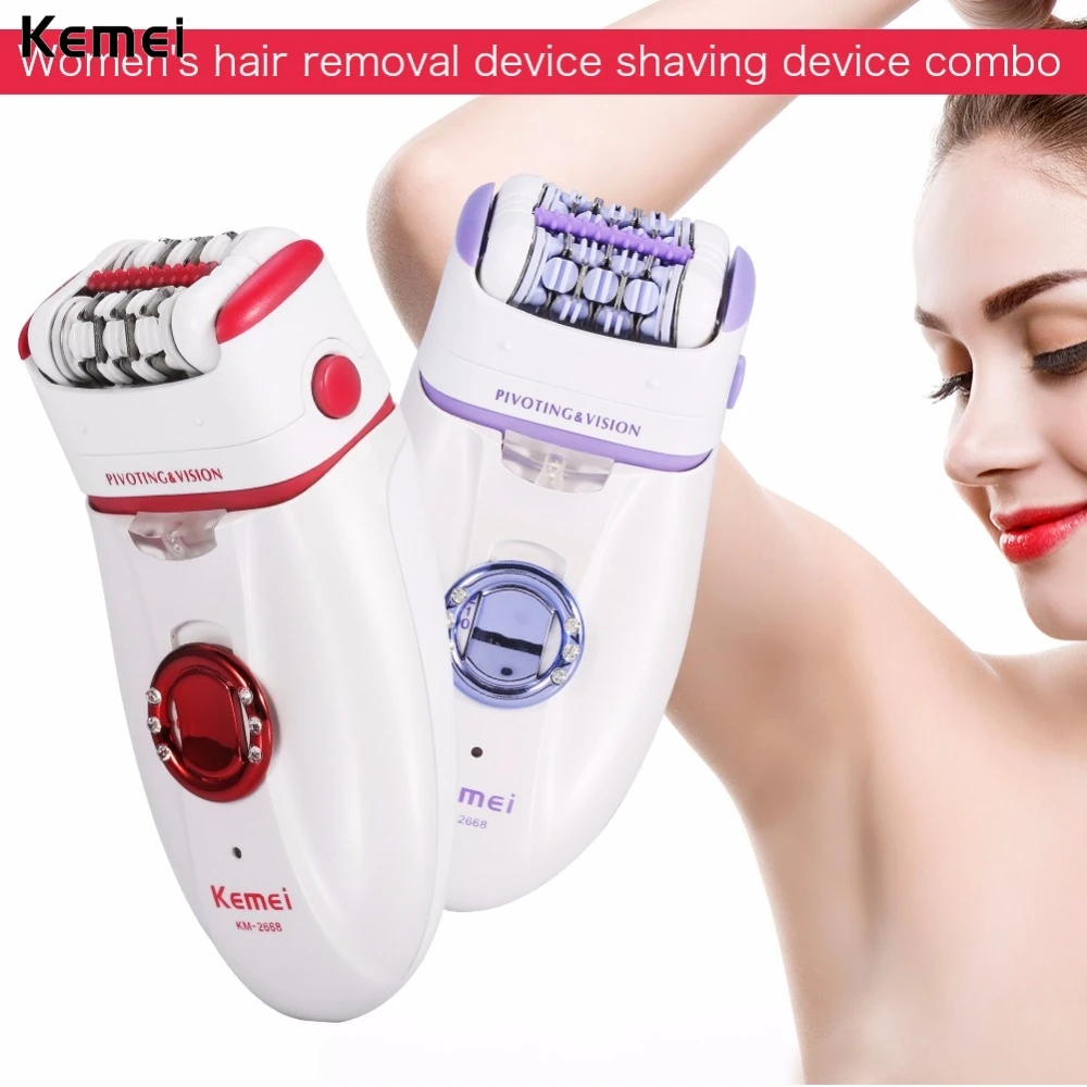 

Kemei Professional Lady Depilacion Epilator Hair Remover Electric Female Depilatory for Women Leg Full Body Use Beauty Tools