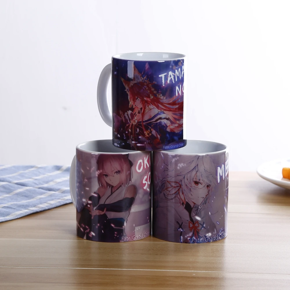 Аниме Fate Grand Order Jeanne dArc Alter Saber Tamamo no Mae Okita Souji Merlin Scathach Emiya кружка для косплея персонаж FGO