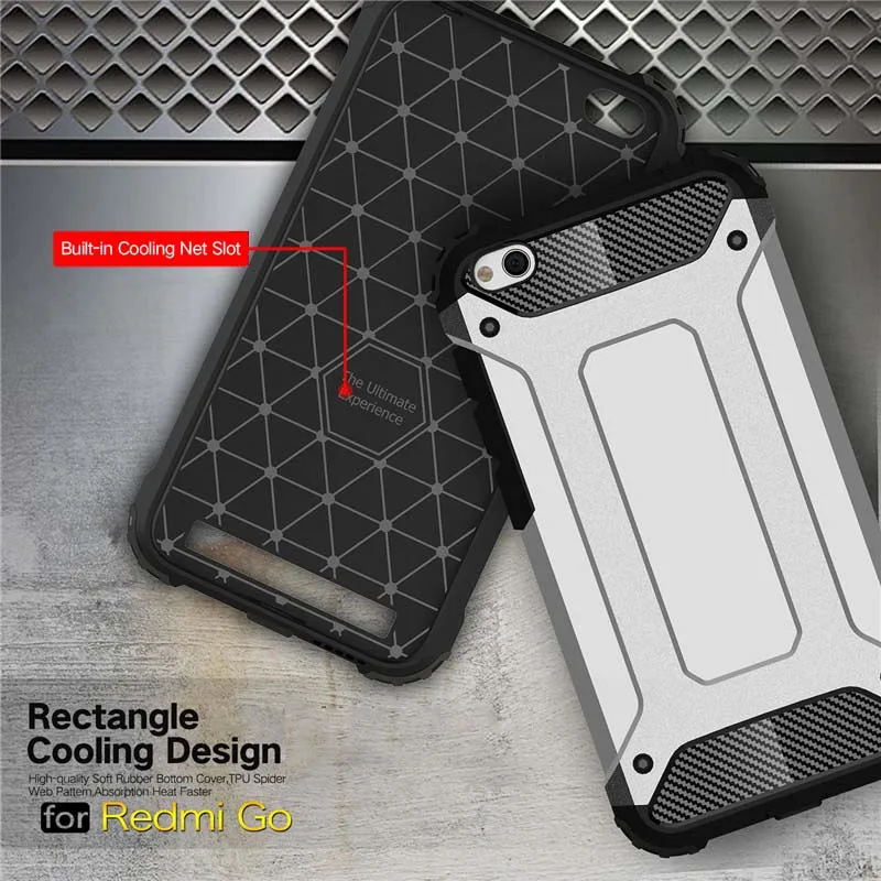 Чехол beworld для Xiaomi Redmi GO ударопрочный двухслойный TPU PC полная защита броня Жесткий