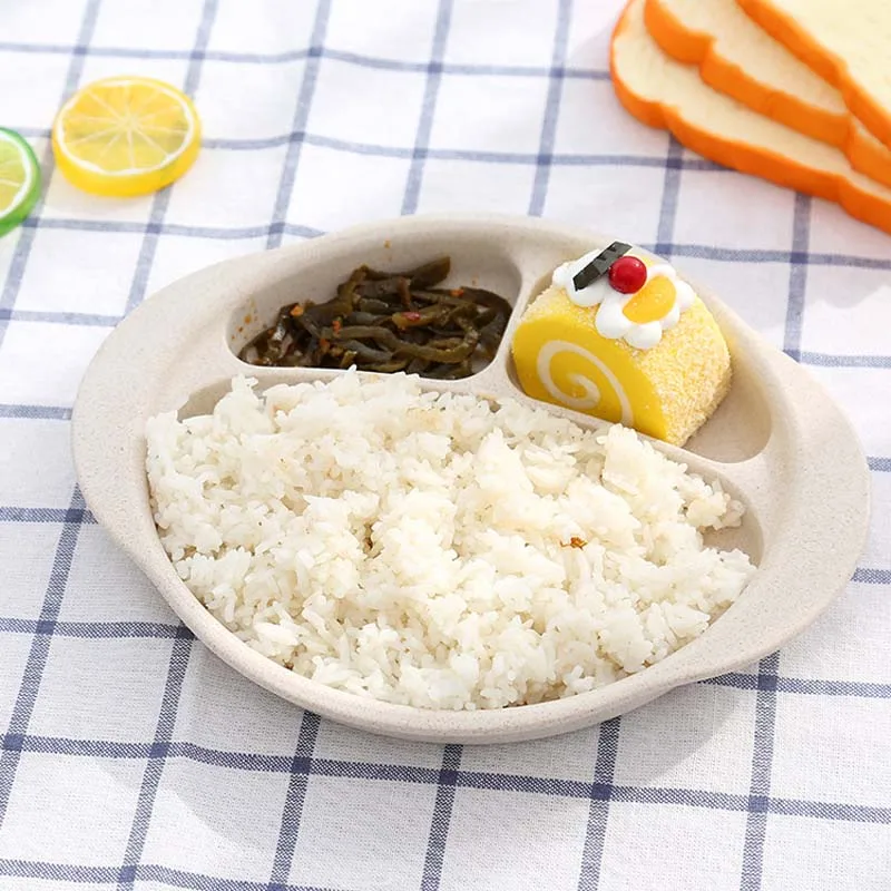 1 шт. для малышей и детей постарше разделены Небьющийся Пластик ужин тарелка