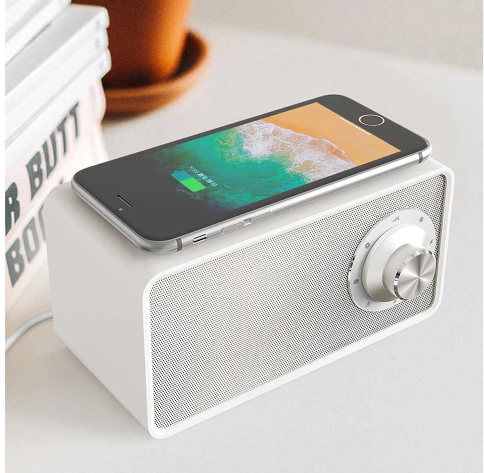 Xiaomi Mijia Qualitell Беспроводное зарядное устройство белый шум динамик BLT5.0 EPP протокол 10 Вт Быстрая зарядка помощь сна динамик