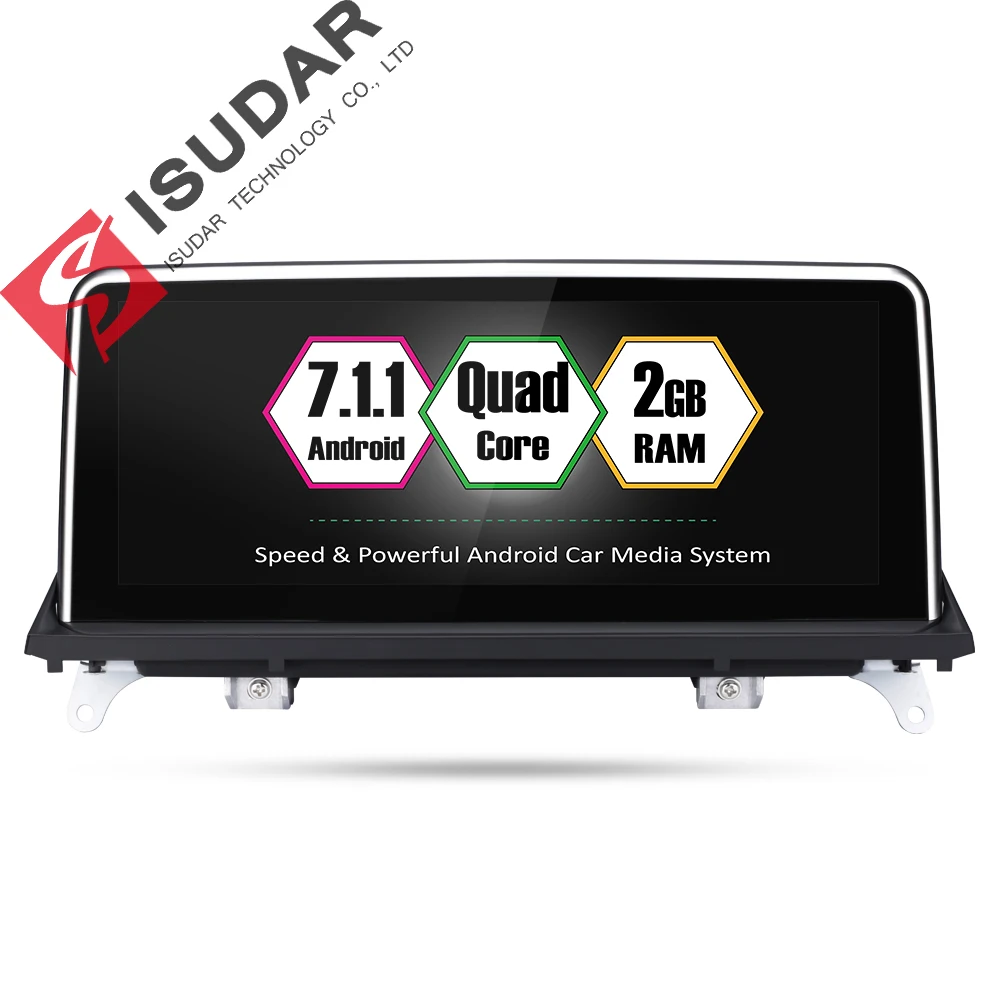 Isudar автомобильный мультимедийный плеер 2 din android 7.1.1 DVD 10 25 дюйма для BMW/X5/F15/E70/X6/E71 32