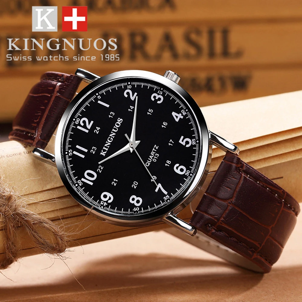 Relogio Masculino, KINGNUOS, наручные часы, мужские,, Топ бренд, Роскошные, известные часы, мужские часы, кварцевые часы, Hodinky Erkek Kol Saati