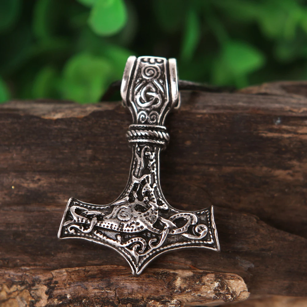 Thor's hammer Norse языческая подвеска в винтажном стиле Гламурные ювелирные изделия