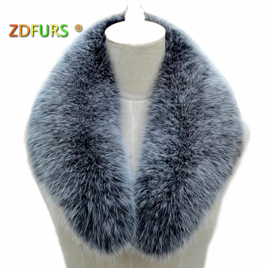 ZDFURS * воротник из натурального Лисьего меха Женская шаль плечи шейный теплый