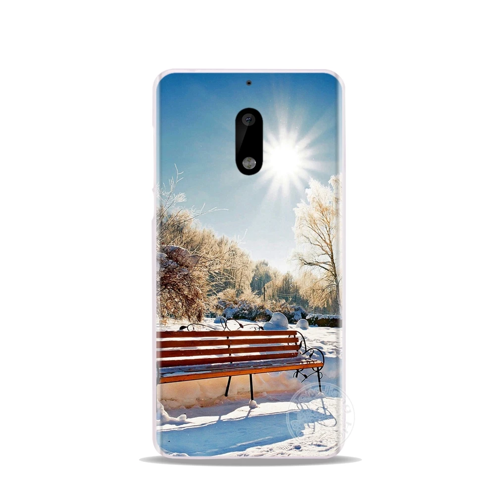 HAMEINUO на зиму с принтом в виде снежинок крышка чехол для телефона для Nokia 9 8 7 6 5 3 Lumia 630 640 640XL - Цвет: 52458