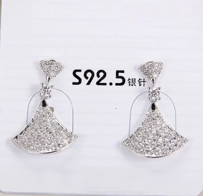 Новинка распродажа модные свадебные украшения 925 стерлингового серебра Pin серьги