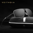 Мужские солнцезащитные очки VEITHDIA, винтажные квадратные очки из нержавеющей стали и алюминия, с поляризационными стеклами, степень защиты UV400, модель VT2492, 2019