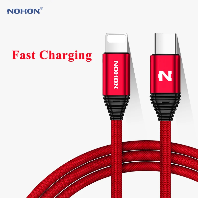 Кабель Nohon type-C PD для быстрой зарядки кабель Lightning iPhone X 8 Plus 8pin кабели синхронизации