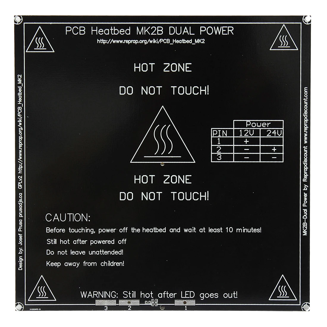 3D принтер Heatbed MK2B двойная мощная печатная плата с горячей пластиной для Prusa & Mendel