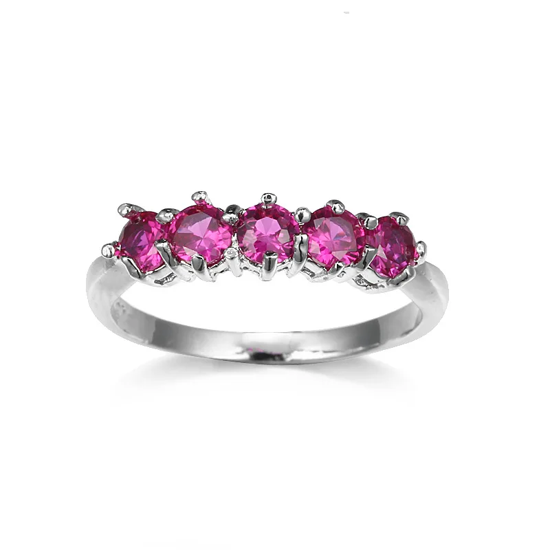 Кольцо на палец женское модное кольцо из белого золота розовый 10KT KCJZ-107 ювелирных