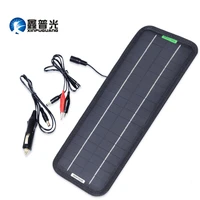 xinpuguang 5w 18v solar panel mono cell maintainer charger for 12v battery car cigarette lighter charging alligator 325125mm