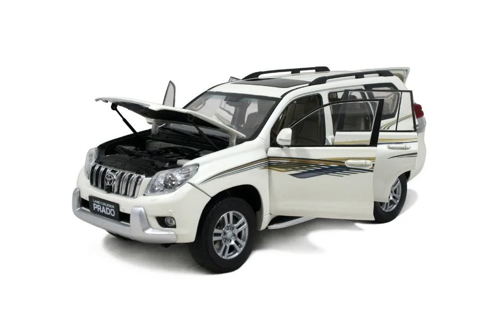 1/18 1:18 1 18 Масштаб Toyota Land Cruiser Prado белая статическая имитация литых под давлением