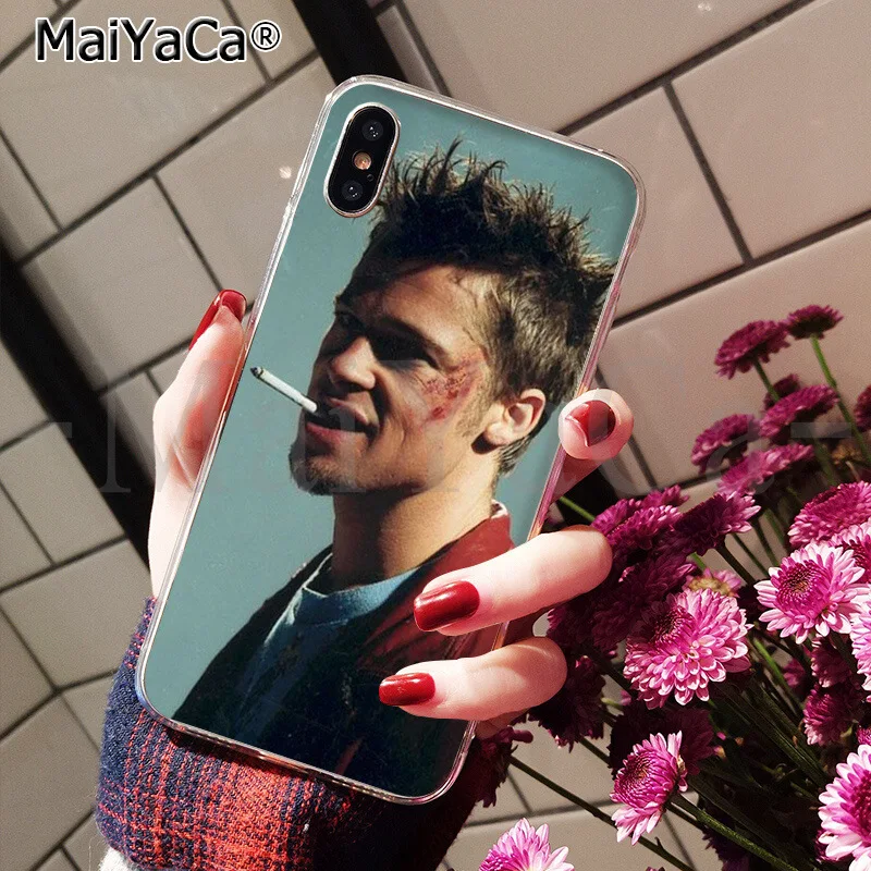 A10 MaiYaCa brad pitt TPU Мягкий силиконовый чехол для телефона Apple iPhone 8 7 6 6S Plus X XS MAX 5 5S SE XR - Цвет: A10