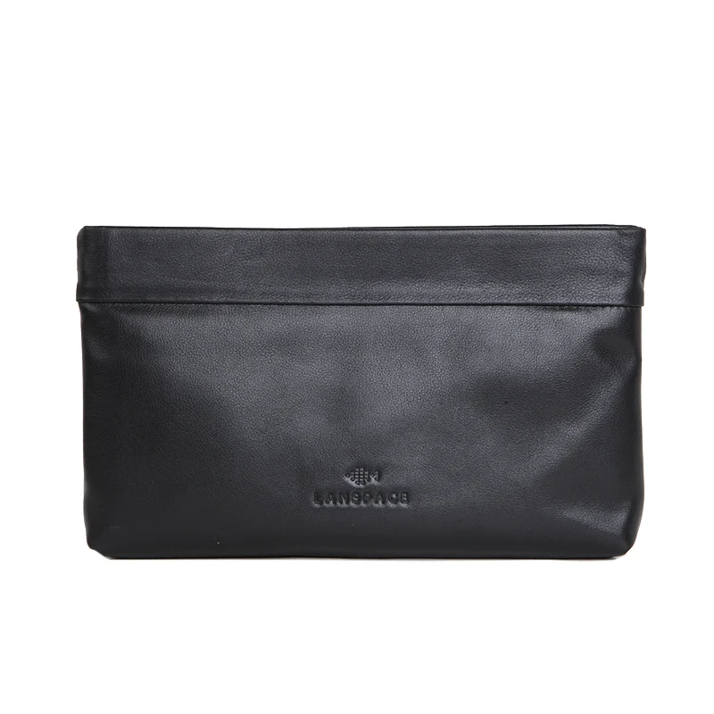 Кошельки LANSPACE из натуральной кожи для мужчин модная мужская сумка от известного