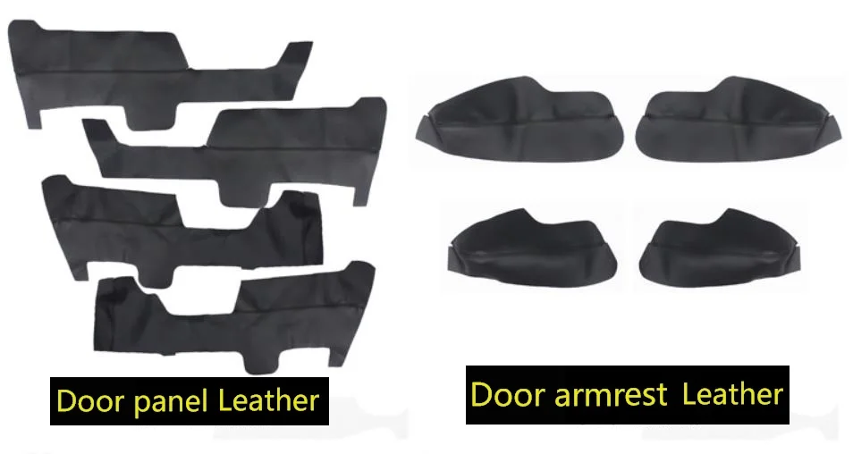8 шт. панель передней/задней двери из микрофибры + кожаный чехол для подлокотника