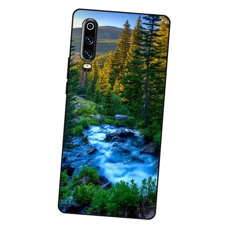 P138 Natural Black Silicone Case Cover For Huawei P8 P9 P10 P20 P30 Lite Pro P Smart Plus 2017 2019 |