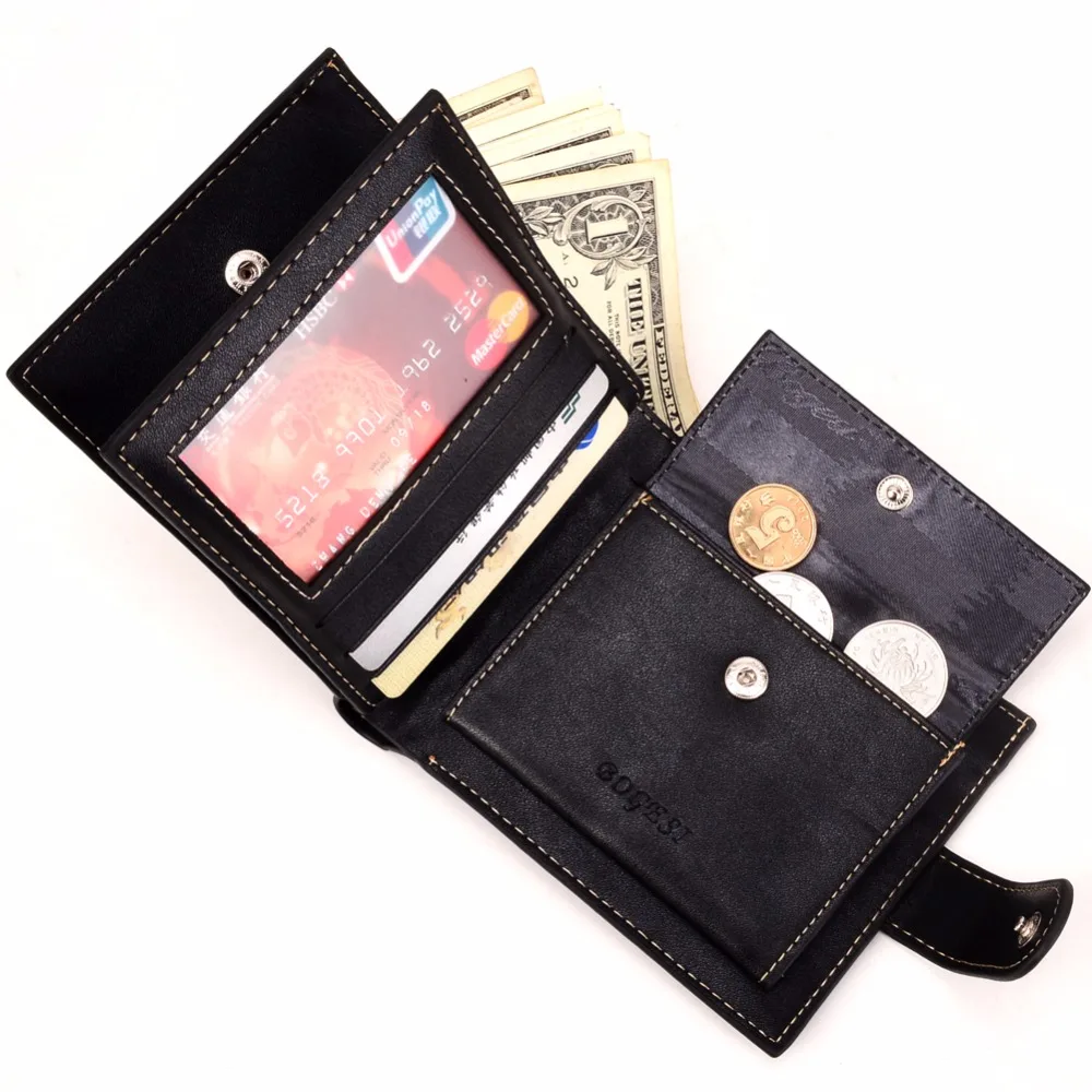 2018 винтажный дизайнерский мужской тонкий мини кошелек из искусственной кожи Hakiki