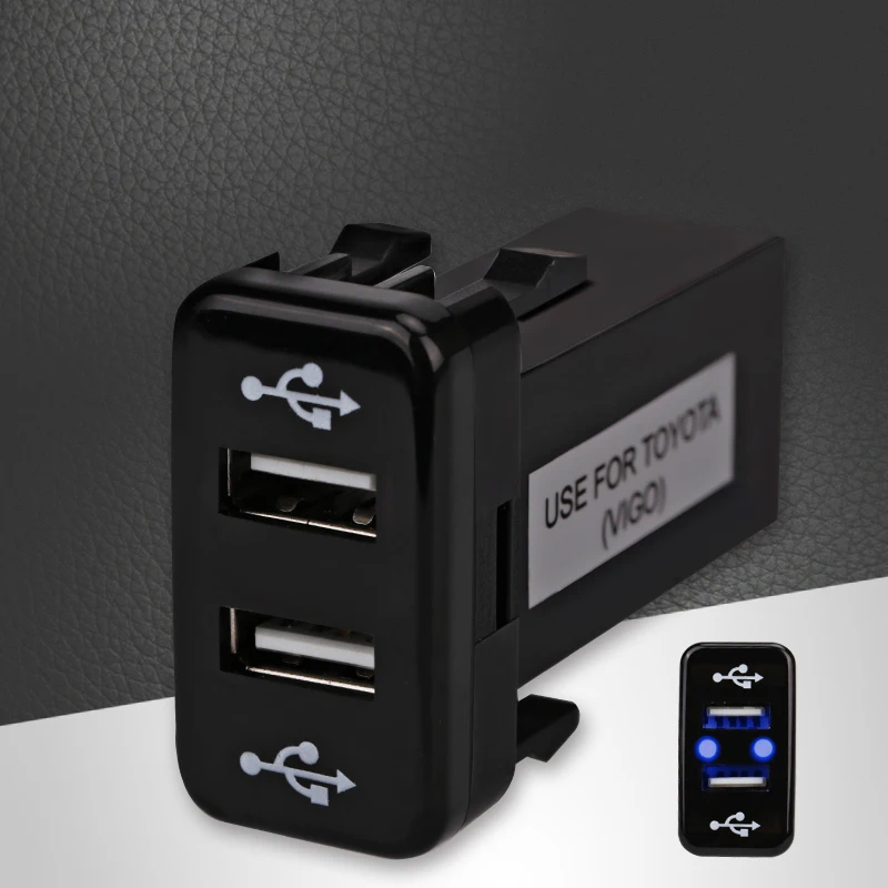 Двойной USB зарядное устройство для Toyota VIGO USB адаптер разъем интерфейс автомобиля 2 порта интерфейс приборной панели гнездо модификация автомобиля