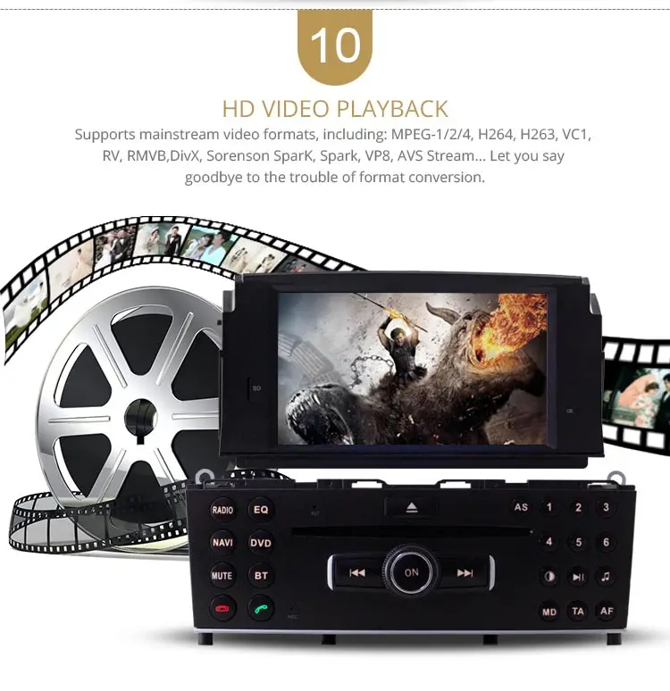 LJDA 1 Din Android 10 dvd-плеер автомобиля для Mercedes Benz C200 C180 W204 2007 2008 2009 2010 Gps Навигация стерео радио мультимедиа