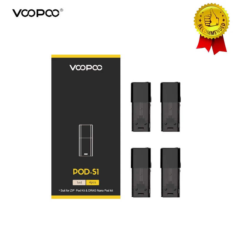 4 шт./8 шт./12 шт. Voopoo Drag Nano Pod P1 1,6 мл wi/1.5ohm и S1 1,0 мл wi/1.8ohm сменный картридж стручок распылитель катушка головка