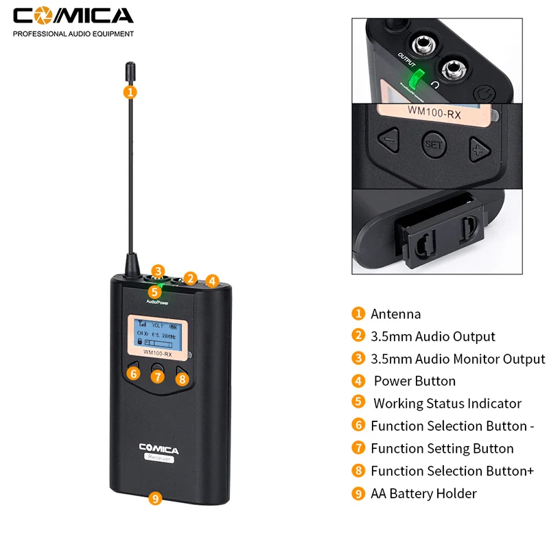 Микрофонная система Comica CVM WM100 H UHF|Микрофоны| |
