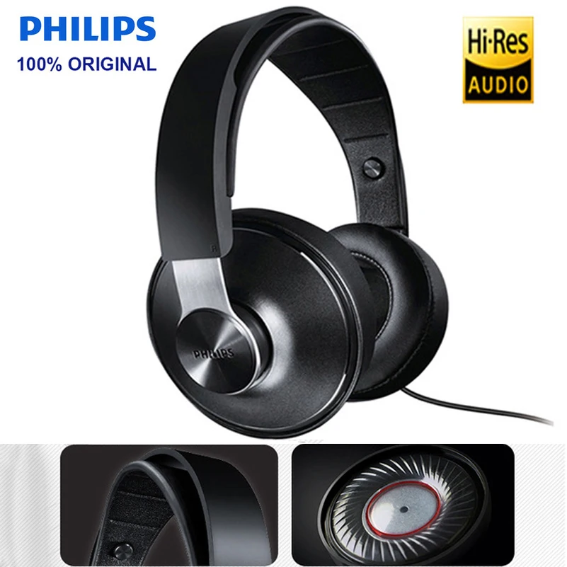 Philips SHP8000/10 нанимает наушники/Hi Fi наушники длинный провод управление громкостью
