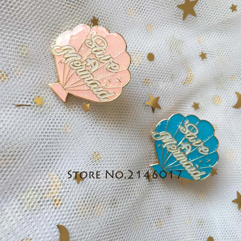 10 шт. металлический значок в виде морской ракушки