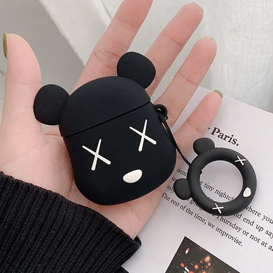 Мультяшный Мягкий силиконовый чехол для Apple Airpods противоударный чехол для Apple гарнитура для Airpods чехол s милый Защитный Чехол Air Pods