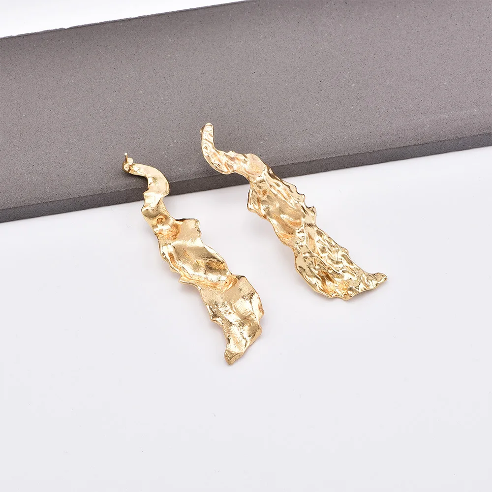 Новые серьги для ночного клуба металлические необычные Золотые простые веб