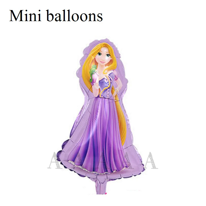 10pc mini rapunzel 10 шт./партия воздушные шары из фольги мини размер принцесса Рапунцель воздушный шар детские игрушки для дня рождения воздушные шарики для украшения - Цвет: 10pc mini rapunzel