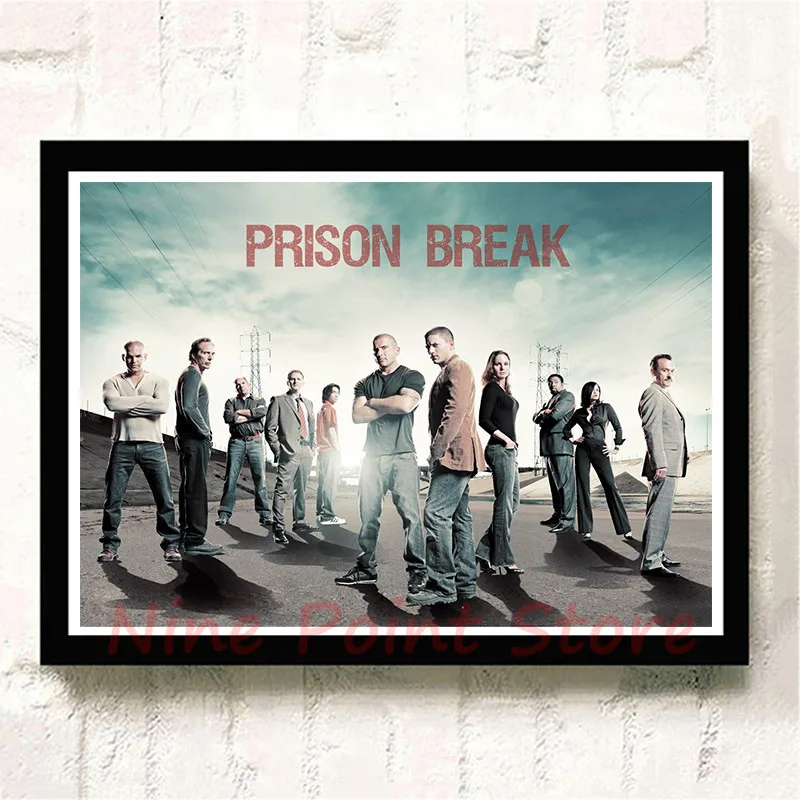 

Prison Break White Kraft Movie Poster HD printing Cafe Creative wallpaper Interior Decoration wall sticker Frameless